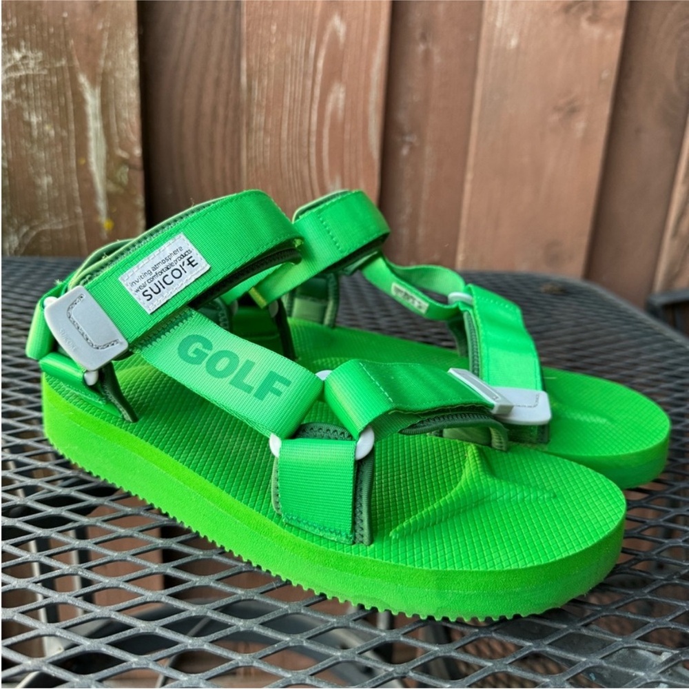 Suicoke x Golfwang by Tyler the Creator green strapped sandals in women’s size 8